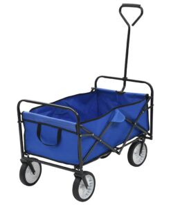 vidaXL Handkar inklapbaar staal blauw