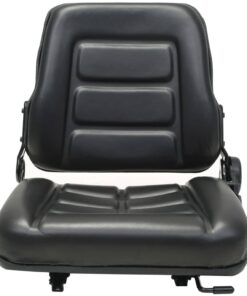 vidaXL Heftruck- en tractorstoel met verstelbare rugleuning zwart