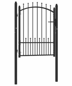 vidaXL Hekdeur met spijkers Zwart 100 x 125 cm Poedergecoat staal
