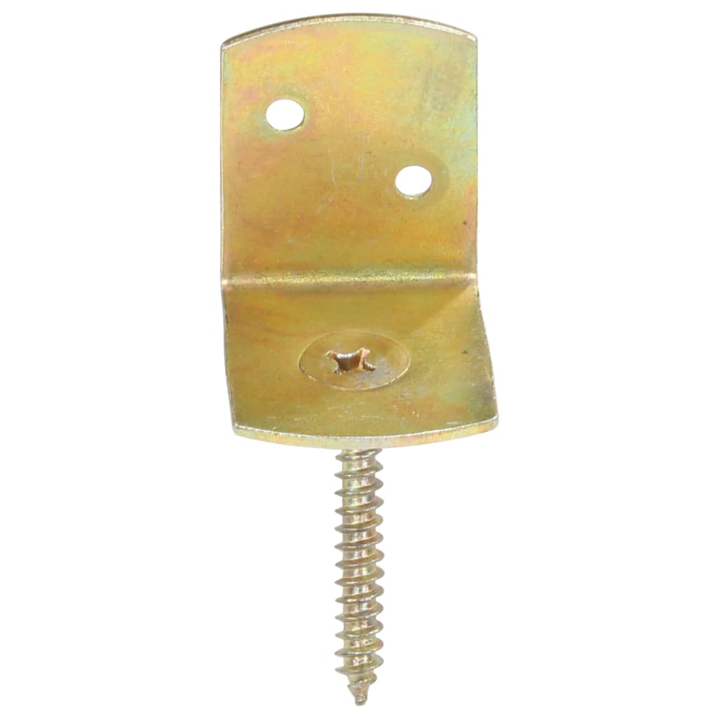 vidaXL Hekpaneelbeugels 24 st L-vorm gegalvaniseerd metaal - Image 3