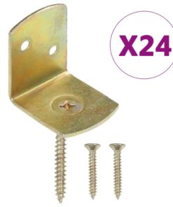 vidaXL Hekpaneelbeugels 24 st L-vorm gegalvaniseerd metaal