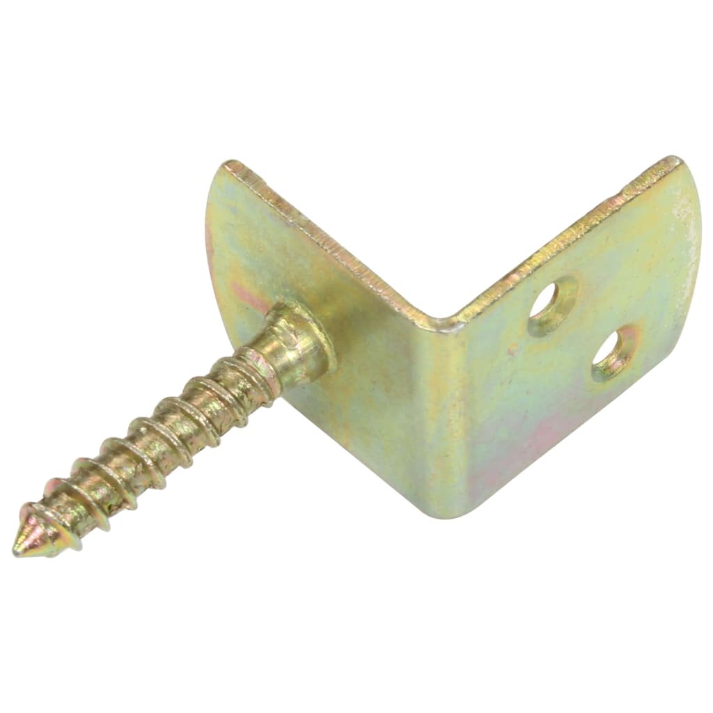 vidaXL Hekpaneelbeugels 24 st L-vorm gegalvaniseerd metaal - Image 6