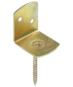 vidaXL Hekpaneelbeugels 4 st L-vorm gegalvaniseerd metaal