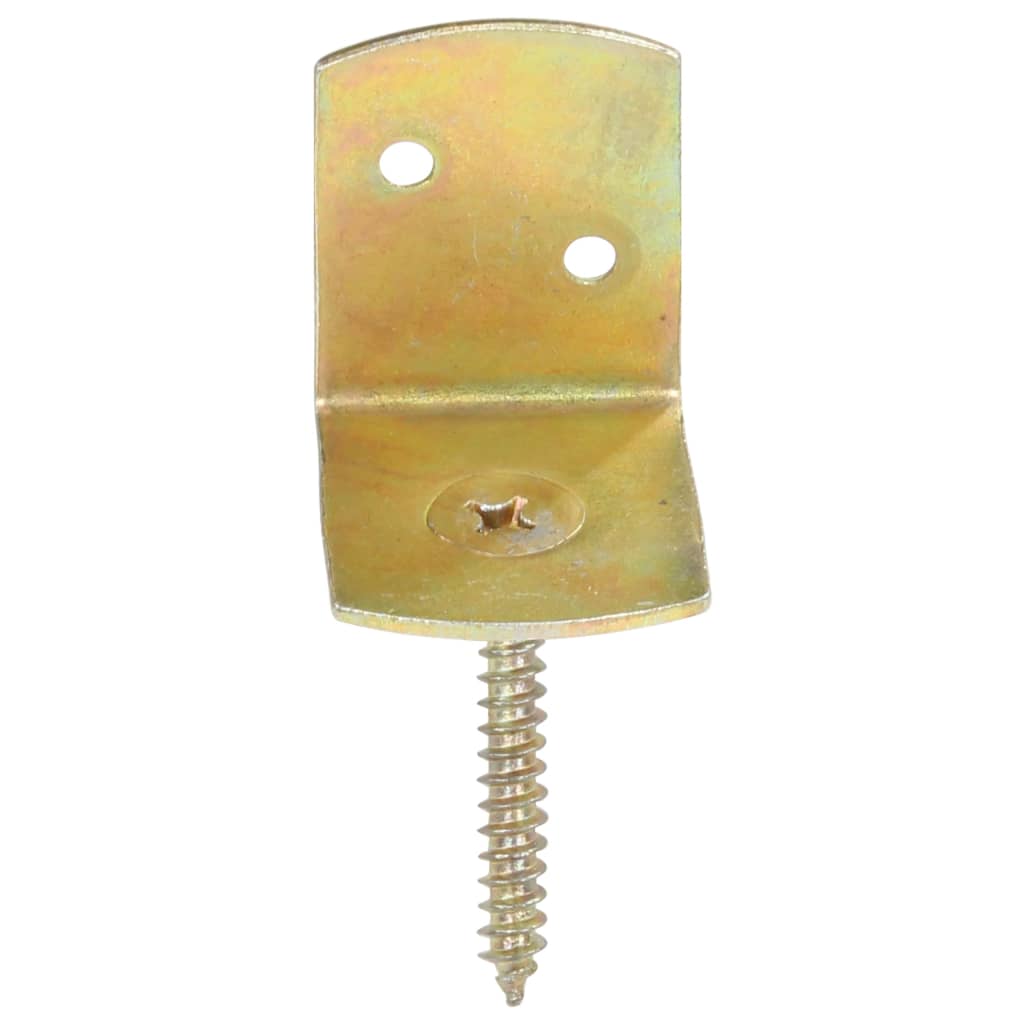 vidaXL Hekpaneelbeugels 4 st L-vorm gegalvaniseerd metaal - Image 3