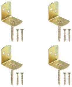 vidaXL Hekpaneelbeugels 4 st L-vorm gegalvaniseerd metaal