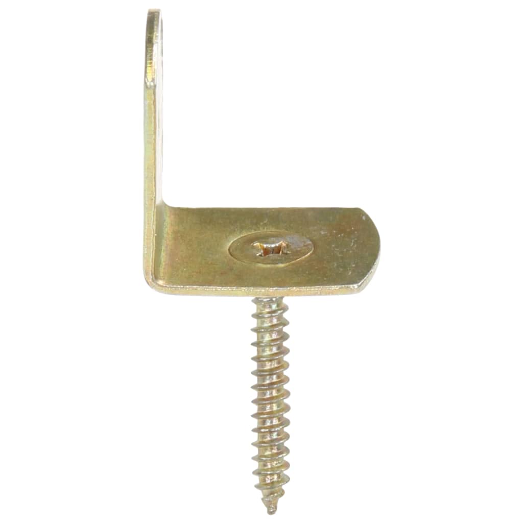 vidaXL Hekpaneelbeugels 4 st L-vorm gegalvaniseerd metaal - Image 4