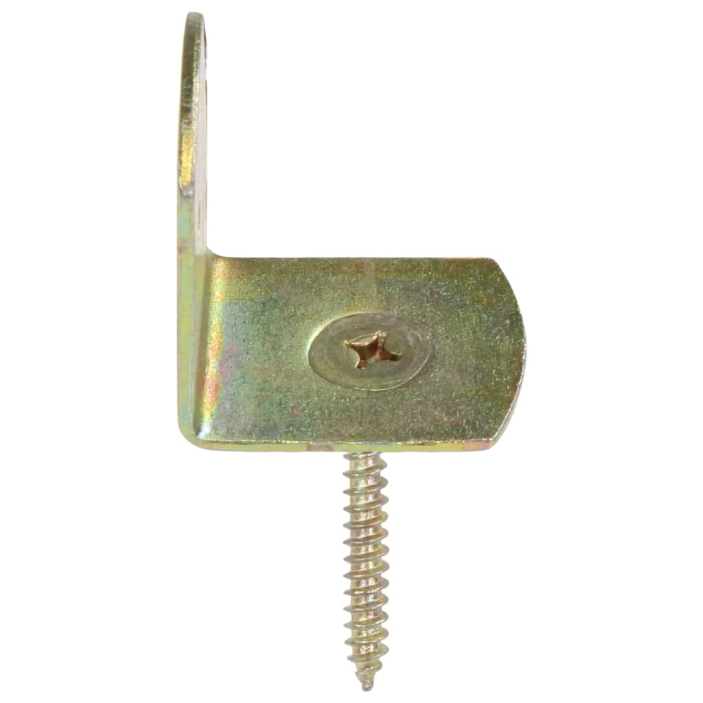 vidaXL Hekpaneelbeugels 4 st L-vorm gegalvaniseerd metaal - Image 6