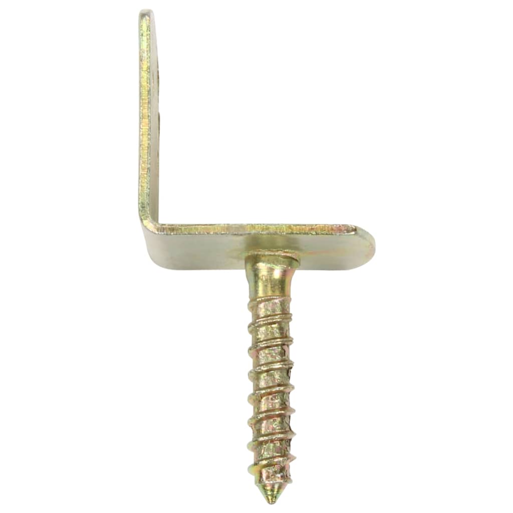 vidaXL Hekpaneelbeugels 4 st L-vorm gegalvaniseerd metaal - Image 7