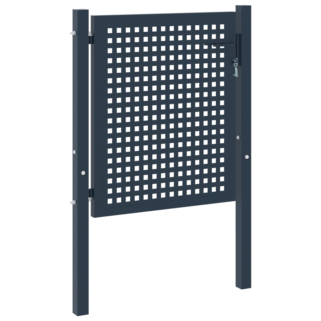 vidaXL Hekpoort Antraciet 102x75 cm Staal