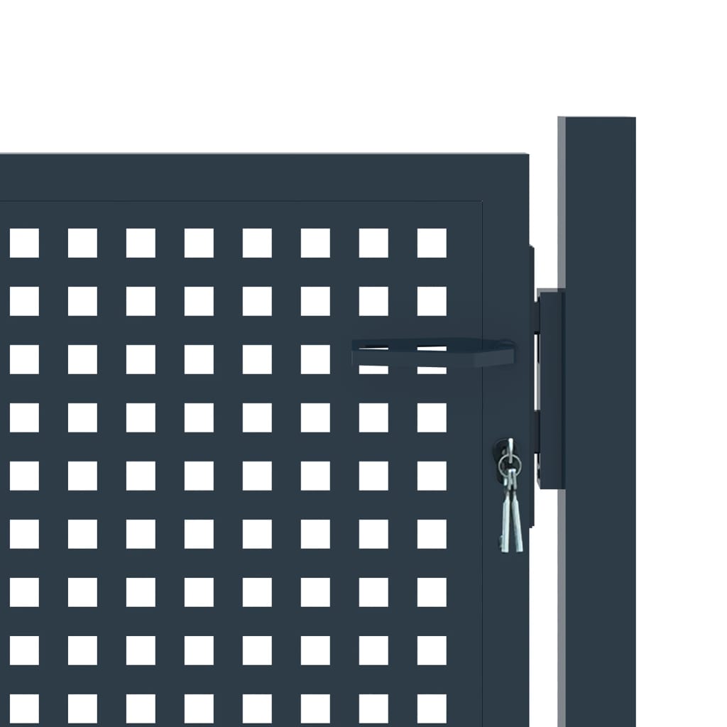 vidaXL Hekpoort Antraciet 102x75 cm Staal - Image 3