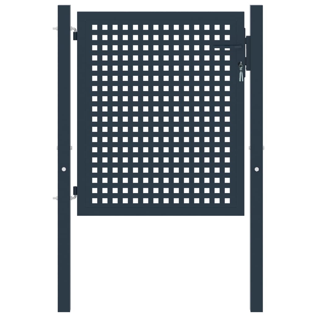 vidaXL Hekpoort Antraciet 102x75 cm Staal