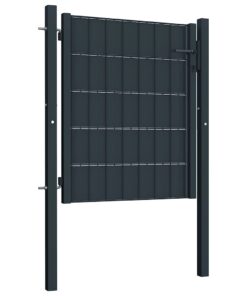 vidaXL Hekpoort PVC en staal 100x81 cm antraciet