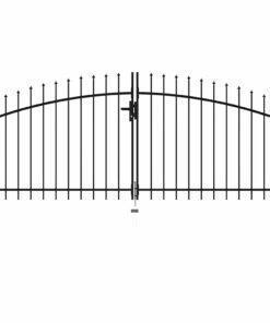 vidaXL Hekpoort dubbele deur met speren bovenkant 300x150 cm