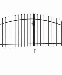 vidaXL Hekpoort dubbele deur met speren bovenkant 300x150 cm