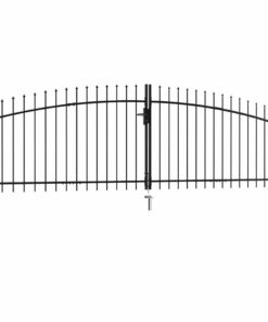 vidaXL Hekpoort dubbele deur met speren bovenkant 400x200 cm