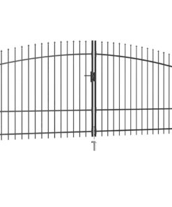 vidaXL Hekpoort dubbele deur met speren bovenkant 400x225 cm