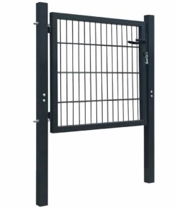 vidaXL Hekpoort staal antraciet 100x100 cm
