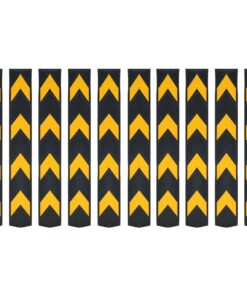 vidaXL Hoekbeschermers reflecterend 80 cm rubber 10 st