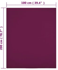 vidaXL Hoeslaken jersey 100x200 cm katoen bordeauxrood