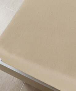 vidaXL Hoeslaken jersey 140x200 cm katoen taupe