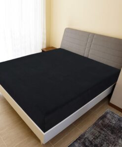 vidaXL Hoeslaken jersey 140x200 cm katoen zwart