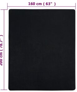 vidaXL Hoeslaken jersey 160x200 cm katoen zwart