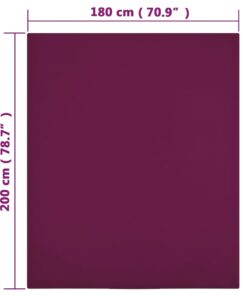 vidaXL Hoeslaken jersey 180x200 cm katoen bordeauxrood