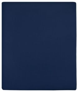 vidaXL Hoeslaken jersey 180x200 cm katoen marineblauw