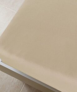 vidaXL Hoeslaken jersey 180x200 cm katoen taupe