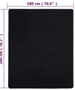 vidaXL Hoeslaken jersey 180x200 cm katoen zwart
