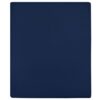 vidaXL Hoeslaken jersey 90x200 cm katoen marineblauw