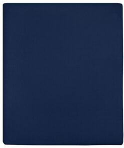 vidaXL Hoeslakens 2 st jersey 100x200 cm katoen marineblauw