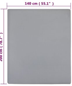 vidaXL Hoeslakens 2 st jersey 140x200 cm katoen grijs