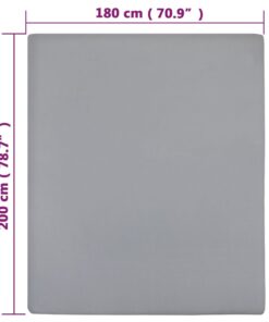 vidaXL Hoeslakens 2 st jersey 180x200 cm katoen grijs