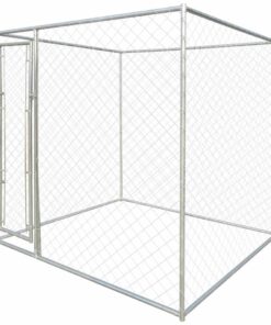 vidaXL Honden Kennels Zilver 192 x 192 x 195 cm Gegalvaniseerd staal