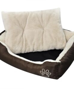 vidaXL Hondenbed bruin en beige XXL