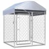 vidaXL Hondenkennel voor buiten met dak 100x100x125 cm