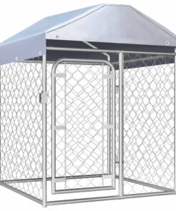 vidaXL Hondenkennel voor buiten met dak 100x100x125 cm