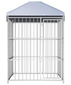 vidaXL Hondenkennel voor buiten met dak 150x150x200 cm