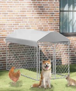 vidaXL Hondenkennel voor buiten met dak 200x100x125 cm