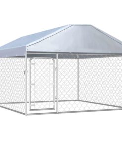 vidaXL Hondenkennel voor buiten met dak 200x200x135 cm