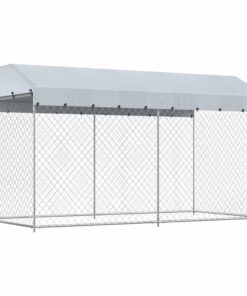 vidaXL Hondenkennel voor buiten met dak 382x192x225 m
