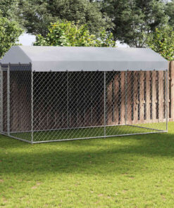 vidaXL Hondenkennel voor buiten met dak 382x192x225 m