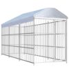 vidaXL Hondenkennel voor buiten met dak 450x150x200 cm