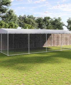 vidaXL Hondenkennel voor buiten met dak 7