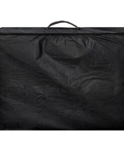 vidaXL Inklapbare massagetafel 2 zones met houten frame (zwart)