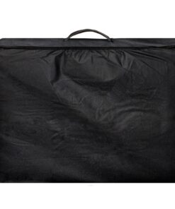 vidaXL Inklapbare massagetafel 3 zones met houten frame (zwart)