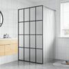 vidaXL Inloopdouchewand 100x195 cm mat gehard glas