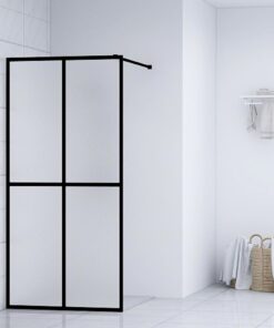 vidaXL Inloopdouchewand 100x195 cm mat gehard glas