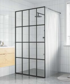 vidaXL Inloopdouchewand 100x195 cm transparant gehard glas